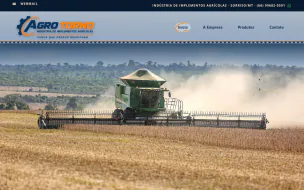 Site institucional da Agro Torno Indústria de Implementos Agrícolas desenvolvido pela Aria Desenvolvimentos Web