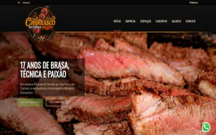 Site institucional do Churrasco du Carioca desenvolvido pela Aria Desenvolvimentos Web