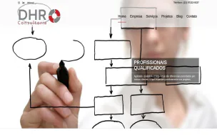Site institucional da DHR Consultoria desenvolvido pela Aria Desenvolvimentos Web