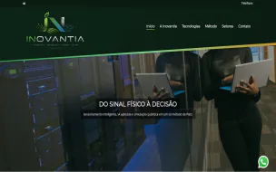 Site institucional da Inovantia desenvolvido pela Aria Desenvolvimentos Web