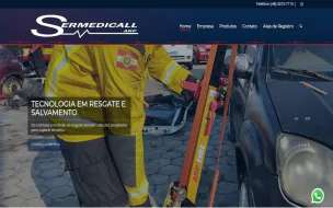 Site institucional da Sermedicall ARP desenvolvido pela Aria Desenvolvimentos Web